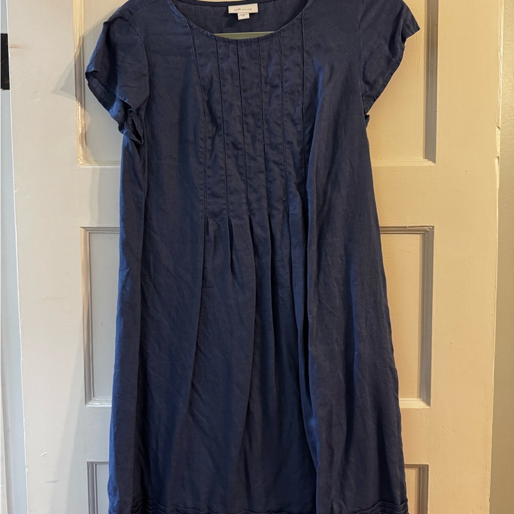 J. Jill Blue Linen Dress